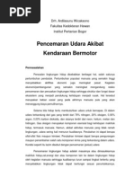 Download Pencemaran Udara Akibat Kendaraan Bermotor - Drh Sunu by Ardilasunu Wicaksono SN44395525 doc pdf