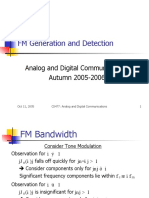 FM Generation and Detection: Analog and Digital Communications Autumn 2005-2006
