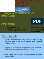 Subject Fundamental of Managament - Topic Case Study