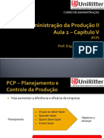 Aula 2 - PCP - Planejamento e Controle Da Produção