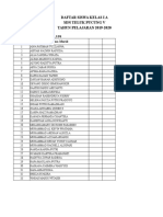 Daftar Nama Dan Kelas Tahun Pelajaran Baru 2019-2020