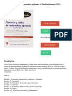 Fórmulas Y Tablas de Matemática Aplicada - 4 Edición (Schaum) PDF - Descargar, Leer