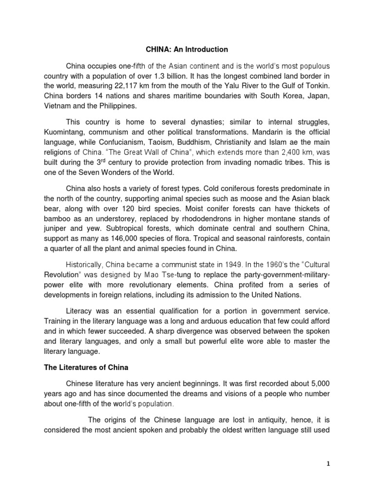 CHINA | PDF | Chinese Culture | Confucianism