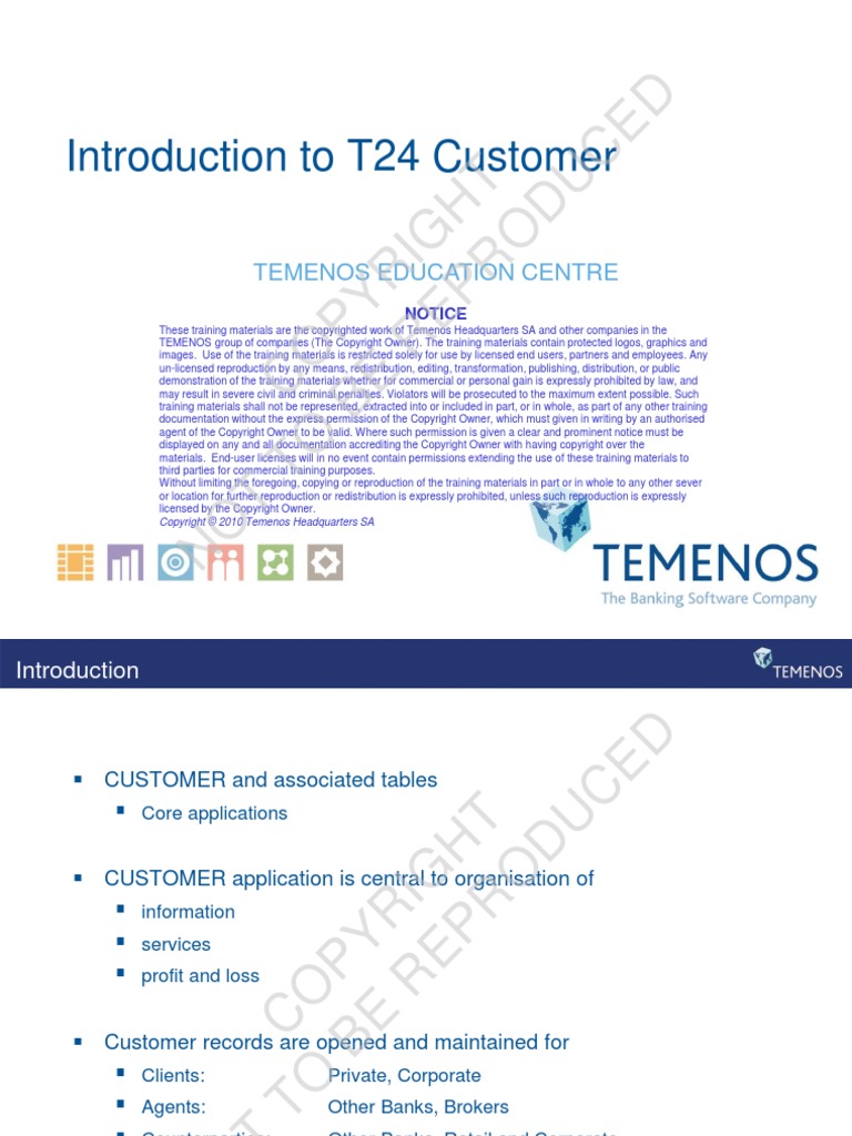 T24 Customer | PDF | Copyright | Banks