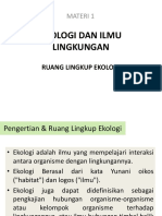 Materi 1 Ruang Lingkup Ekologi