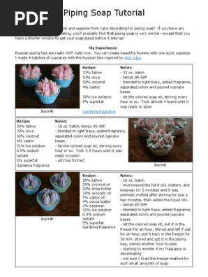 piping soap tips