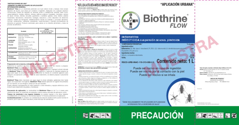 BIOTHRINE FLOW 1L Etq | PDF | Alimentos | Residuos