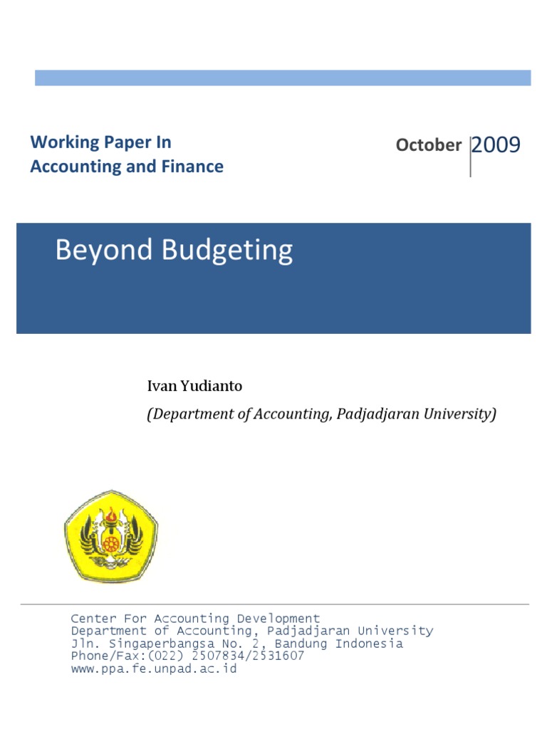 Model Beyond Budgeting untuk Perusahaan | PDF