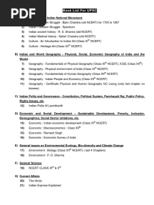 Book List For UPSC