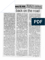 Peoples Journal, Jan. 23, 2020, Angkas Back On The Road PDF