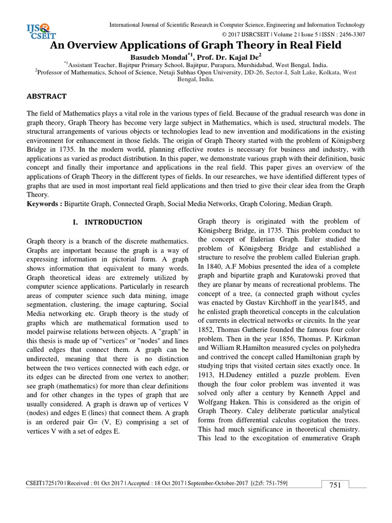 Applications of Graph Theory Overview | PDF | Vertex (Graph Theory ...