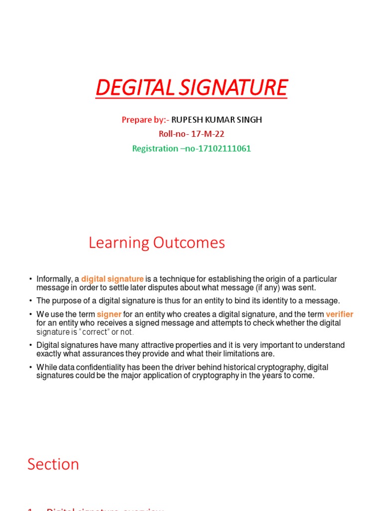 Understanding Digital Signatures | PDF | Authentication | Security ...