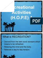 Benefits of Recreational Activities