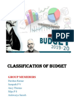 Classification of Budgets