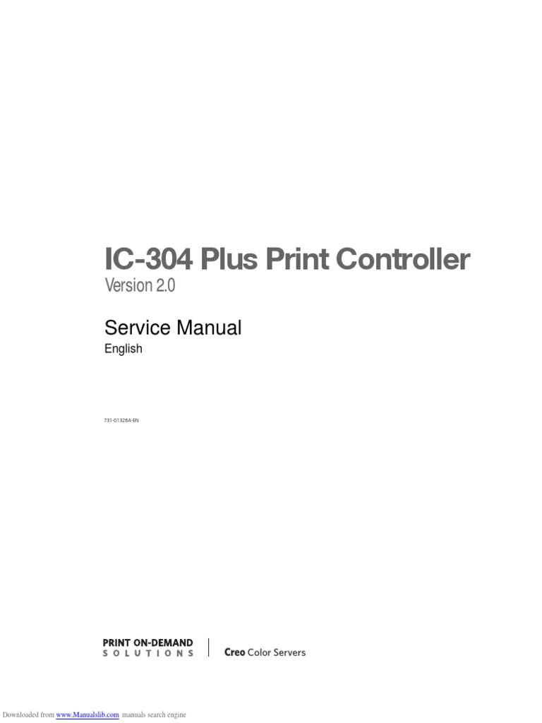Ic304 Plus Service Manual Creo Operating System Computer Data Storage