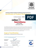 Steel Certification Certificate Summary