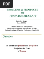 Problems & Prospects OF Punja Durrie Craft