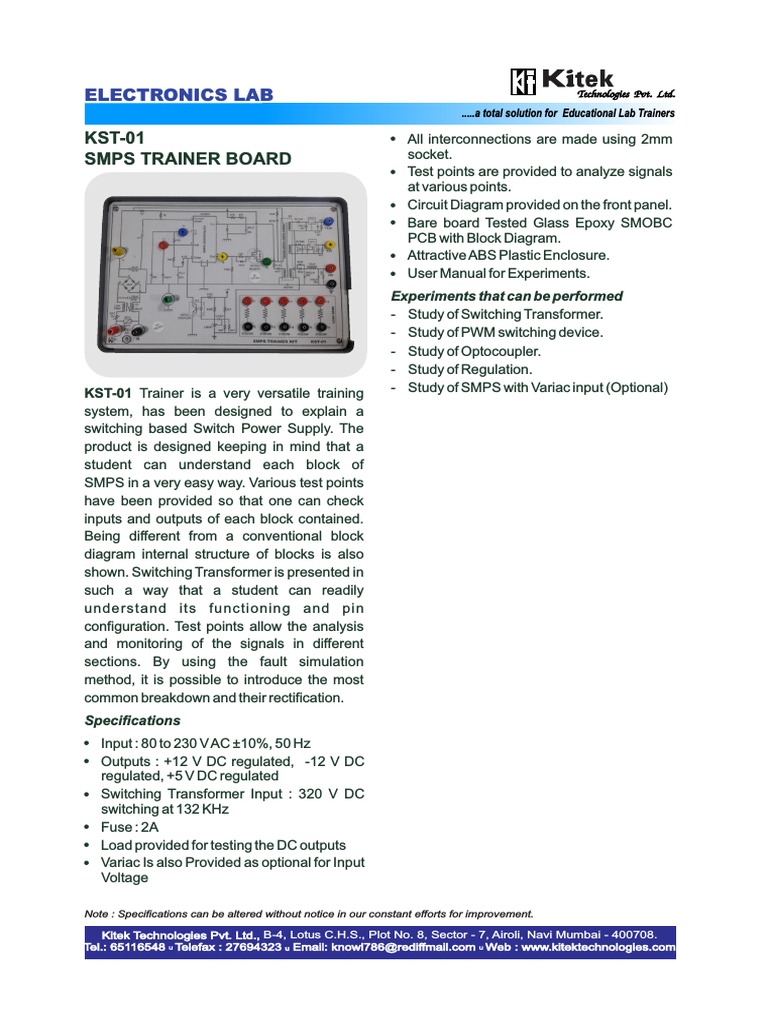 KST 01 | PDF | Electrical Equipment | Electric Power