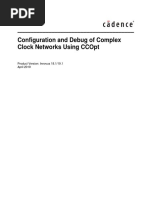 Configure Debug Complex Clock Network CCOpt