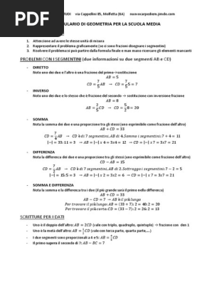 Formulario Geometria Scuola Media