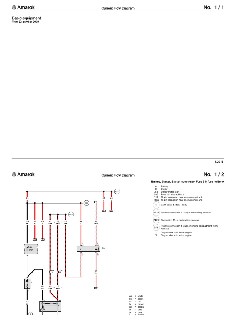 VW Amarok 2011 Circuit Diagrams Eng PDF PDF Equipment