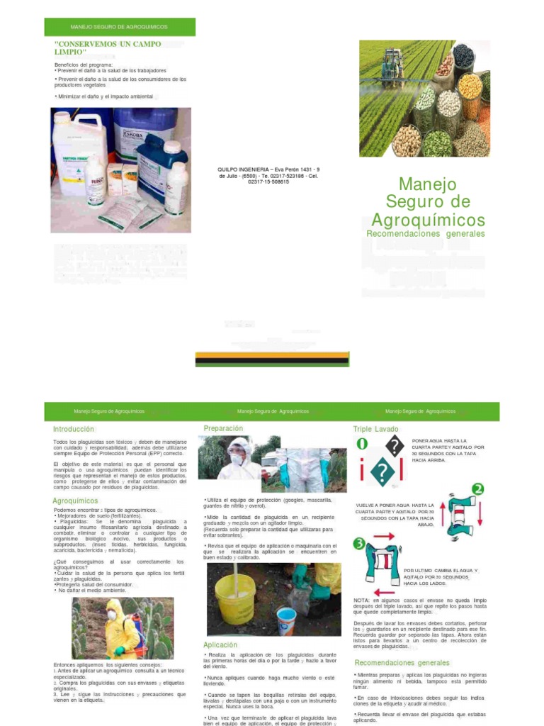 Manejo Seguro de Agroquimicos | PDF | Pesticida | Entorno natural