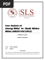 Family Law Case Analysis - Anurag Mittal vs. Shailey Mishra Mitttal