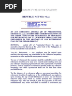 Republic Act No. 7641, Retirement Pay Law.implementing Rules. Guidelines