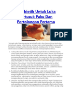 Antibiotik - Untuk - Luka - Tertusuk - Paku - Durian Depun