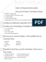 Blog Launch Checklist