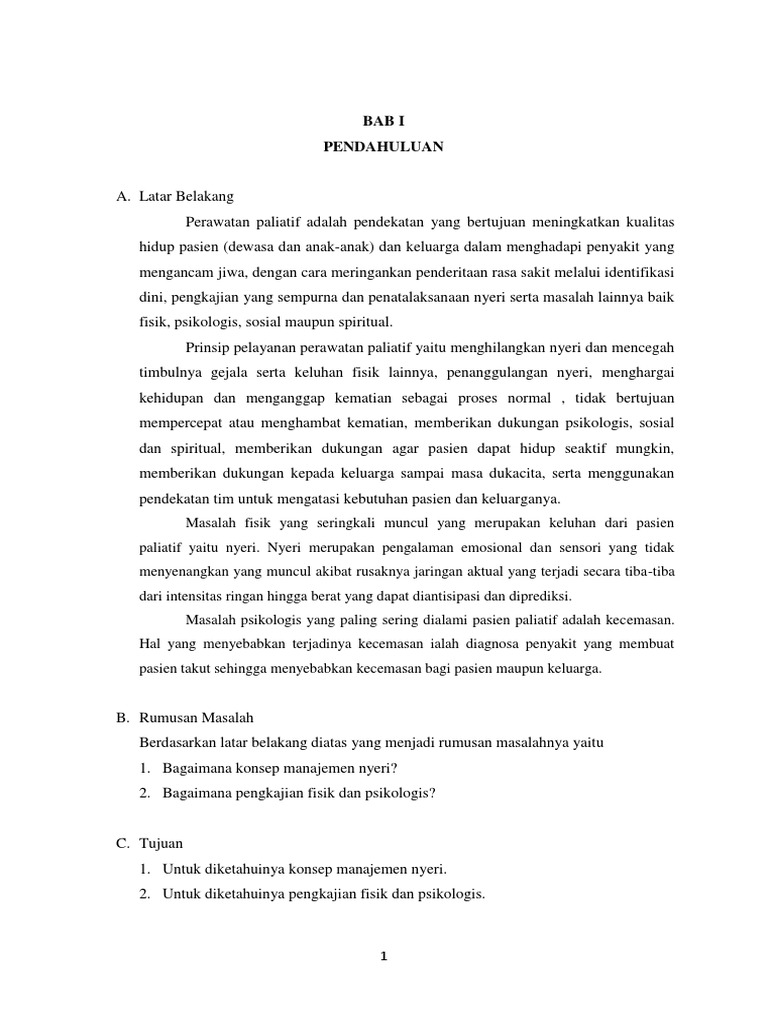 Makalah Keperawatan Paliatif Manajemen Nyeri