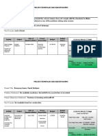 Project Workplan and Budget Matrix