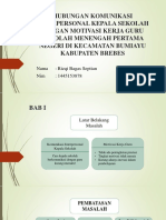 Hubungan Komunikasi Interpersonal Dengan Motivasi Kerja