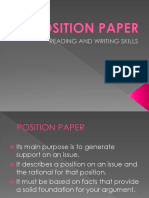 Position Paper