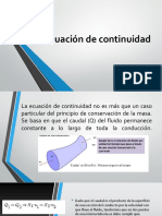 Ecuacion de continuidad