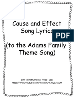 Causeand Effect Song Lyricsto Addams Family