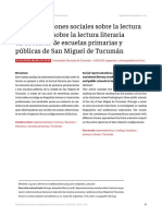 Representaciones Sociales Sobre La Lectura en General y Sobre La Lectura Literaria en Docentes de Escuelas Primarias y Públicas de San Miguel de Tucumán CONICET - Digital - Nro. - A