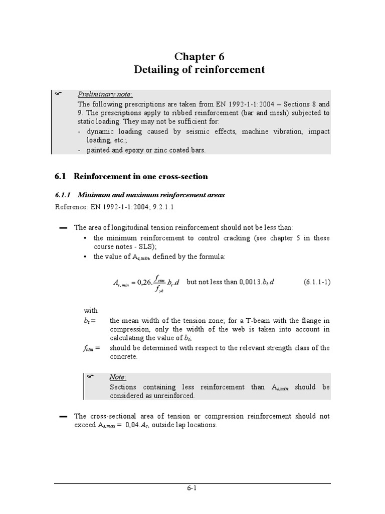 6.detailing of Reinforcement PDF | PDF | Stress (Mechanics) | Beam ...