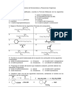 Guía de nomenclatura y reacciones orgánicas