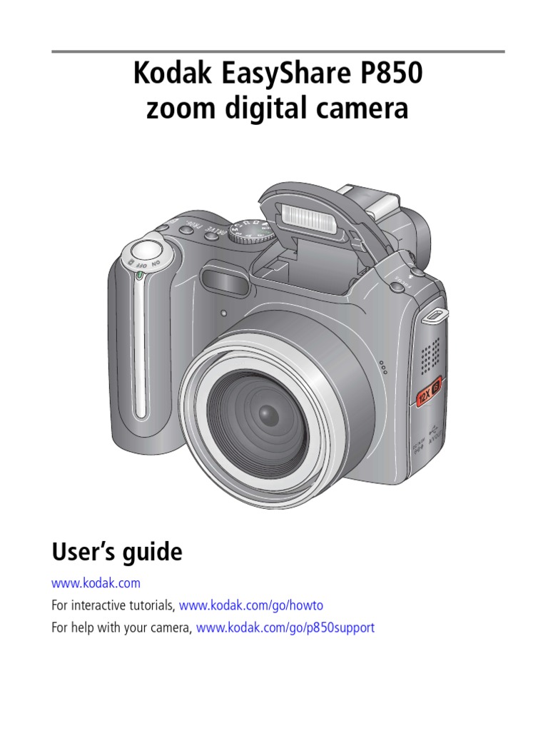 Kodak Easyshare P850 Manual PDF Shutter Speed Exposure (Photography)