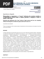 SANTOS, J. E. Desordem e regresso - a nova reforma do ensino médio e a dificiência cívica sem o saber pensar o espaço e sem o saber nele agir