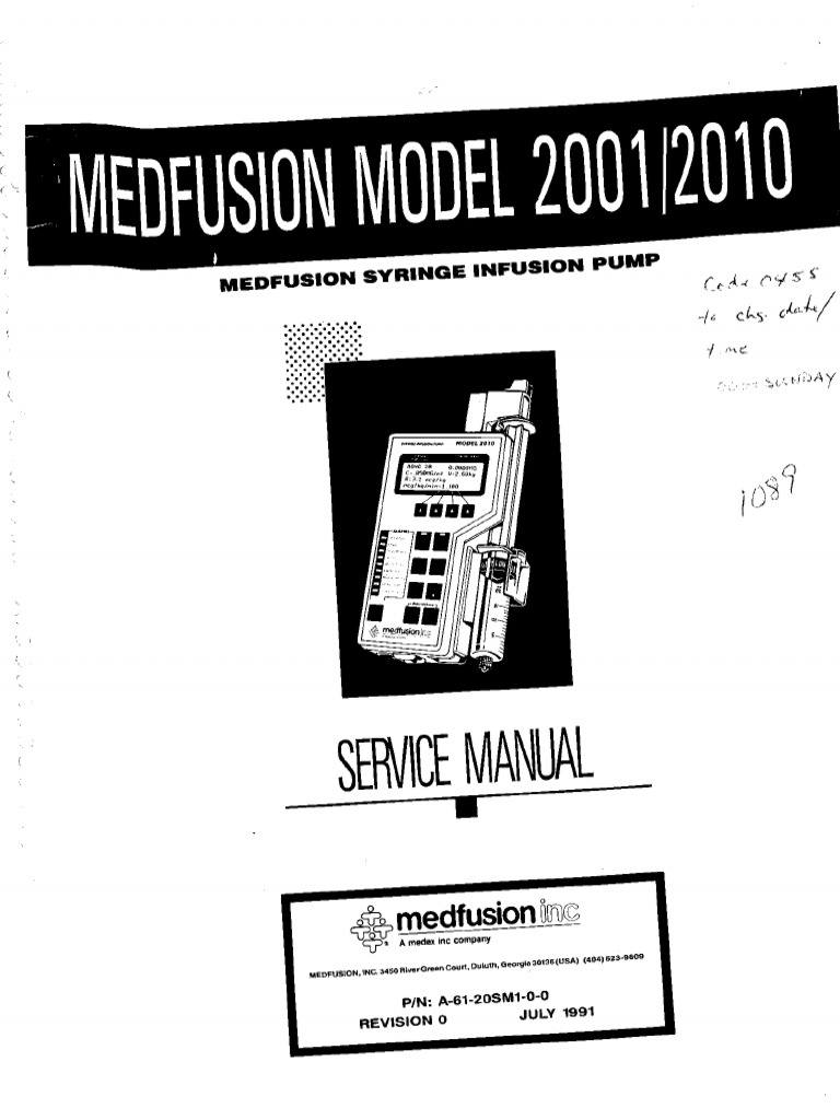 Medfusion 2001,2010 Infusion Pump Service Manual PDF PDF