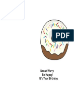 Birthday Card Donut