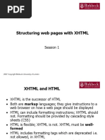 Structuring Web Pages With XHTML: Session 1