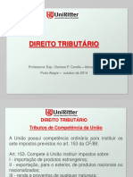 Aula Uniritter - Direito Tributário - Aula VII - Tributos de Competência Da União