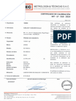 Certificado de Calibracion Prensa Concreto