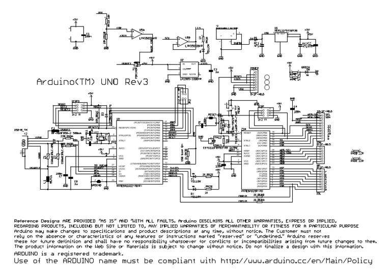 Arduino Uno Rev3-Schematic PDF | PDF