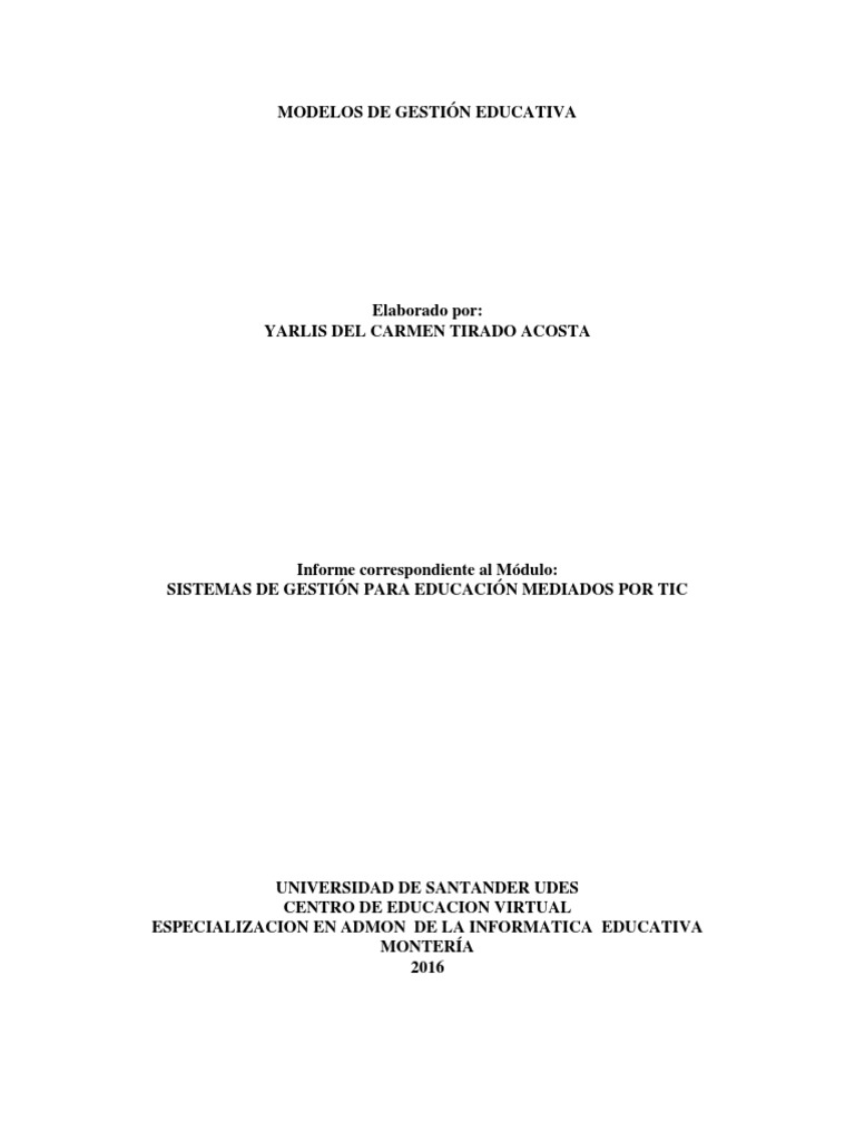 Modelos de Gestión Educativa Estratégica | PDF | Planificación | Plan ...