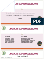 Area Matematicas 2019