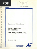 CFS Baldy Hughes, Base Closure Plan - AE Dec 1987